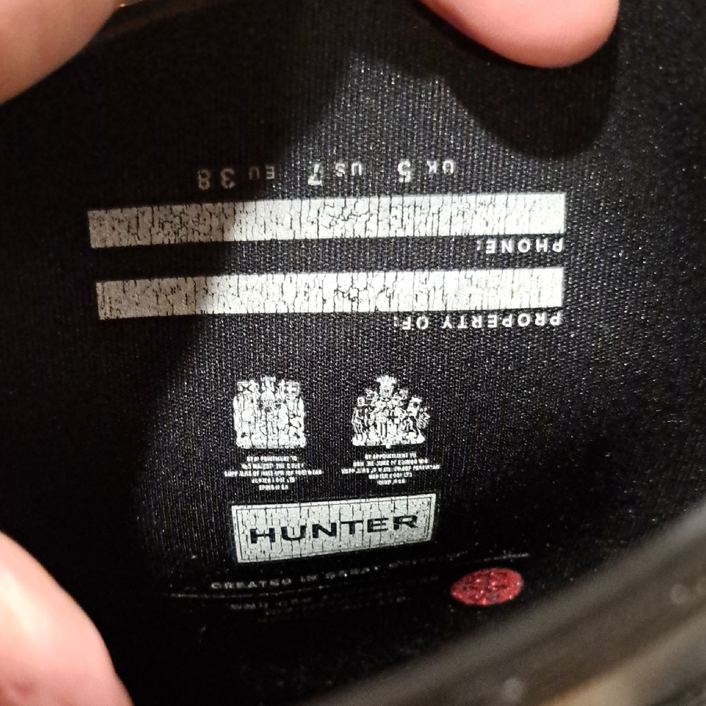 Hunter Classic Black Waterproof Boots EU 38 US 7 - Picture 6 of 7